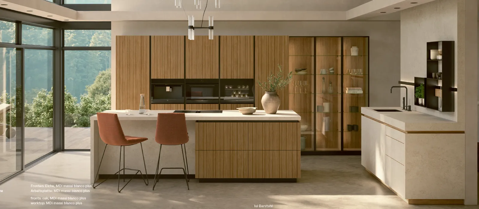 Natural solid wood kitchen design