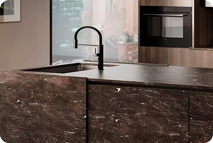 ROCCA dark stone kitchen cabinetry