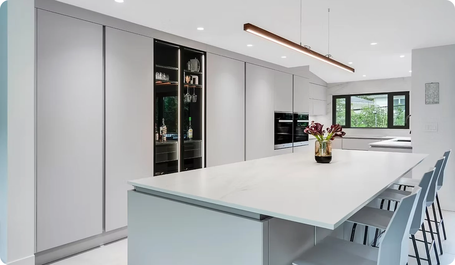 Modern handleless German kitchen